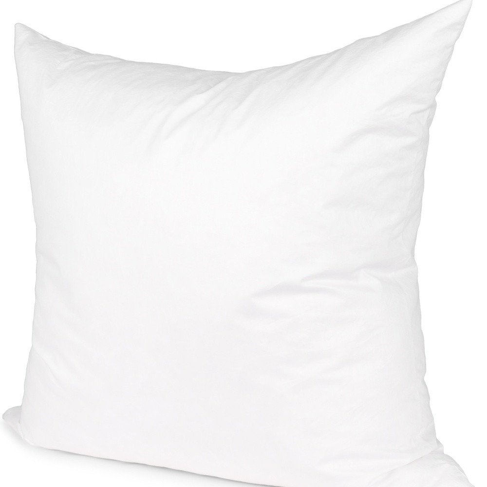 24" White Cotton Down Blend Throw Pillow Insert — view 3
