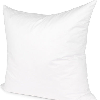 24" White Cotton Down Blend Throw Pillow Insert HomeRoots