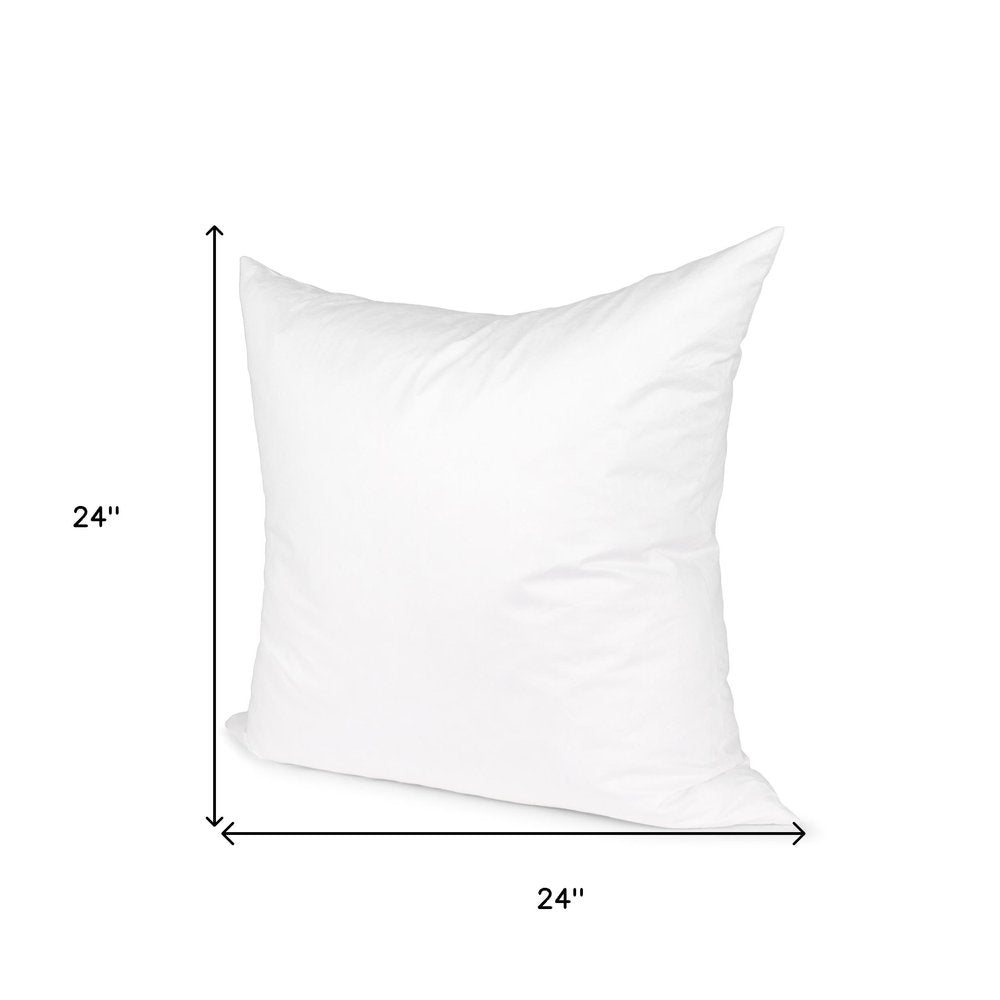 24" White Cotton Down Blend Throw Pillow Insert — view 4