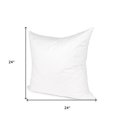 24" White Cotton Down Blend Throw Pillow Insert HomeRoots