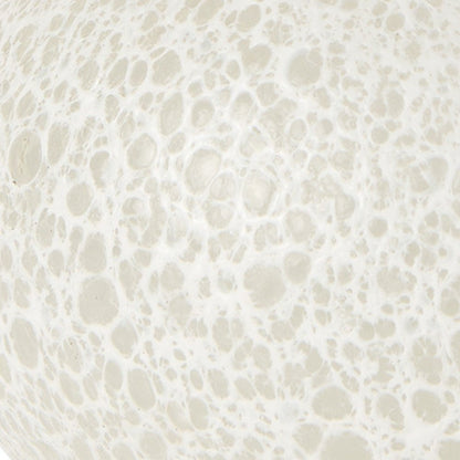 9" White Mottled Handblown Glass Table Vase HomeRoots