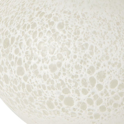 9" White Mottled Handblown Glass Table Vase HomeRoots