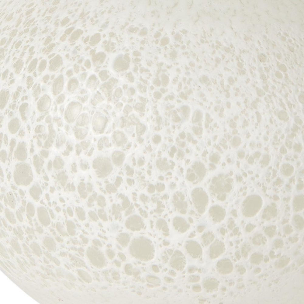 9" White Mottled Handblown Glass Table Vase HomeRoots