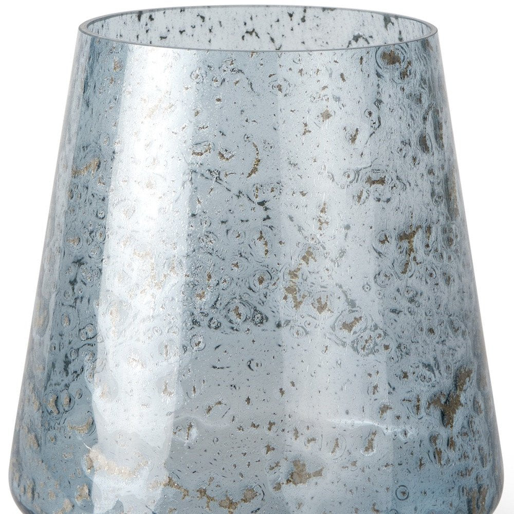 9" Blue Round Seeded Glass Table Vase HomeRoots