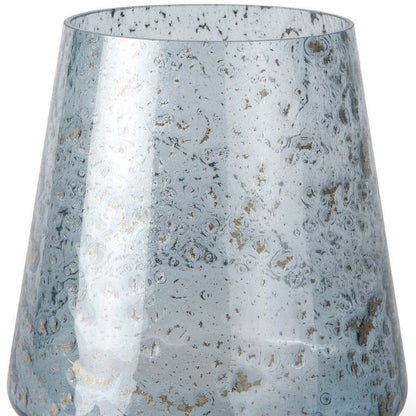 9" Blue Round Seeded Glass Table Vase HomeRoots