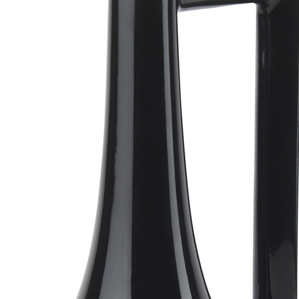 12" Black Ceramic Jug Vase HomeRoots