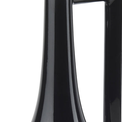 12" Black Ceramic Jug Vase HomeRoots