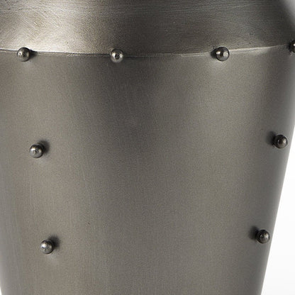 12" Gray Metal Table Vase HomeRoots