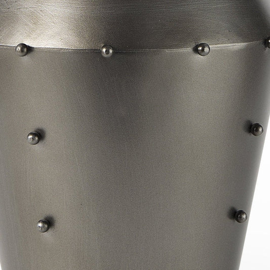 12" Gray Metal Table Vase HomeRoots