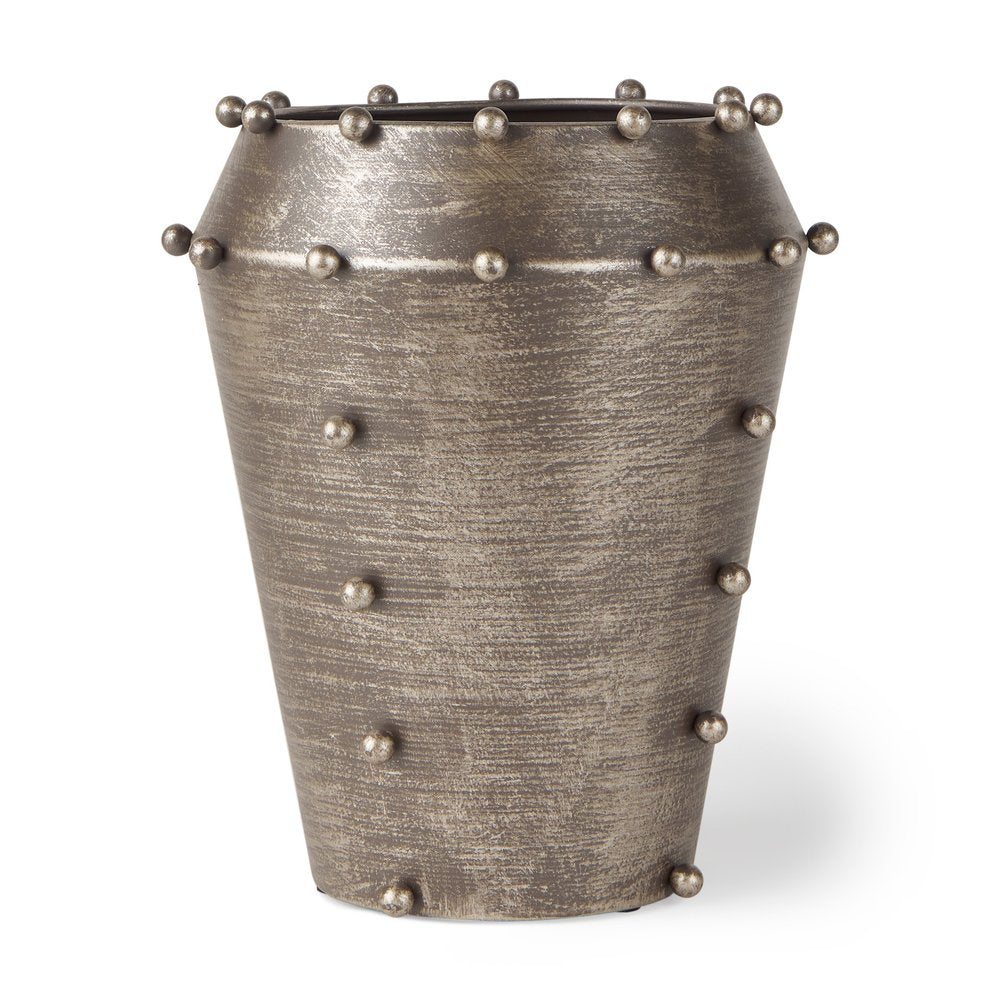 9" Silver Metal Table Vase HomeRoots