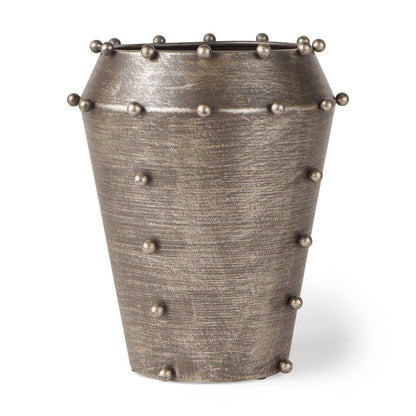 9" Silver Metal Table Vase HomeRoots
