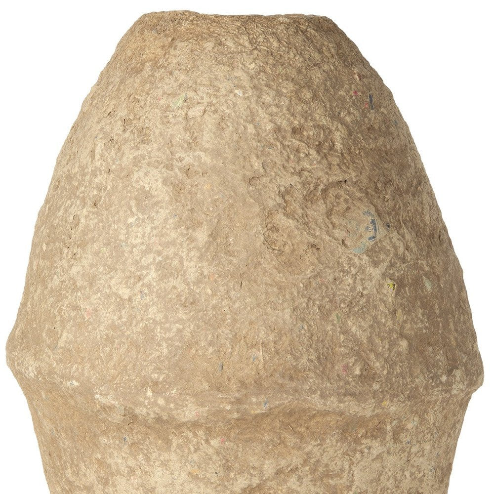 18" Beige Paper Mache Cylinder Table Vase — view 3