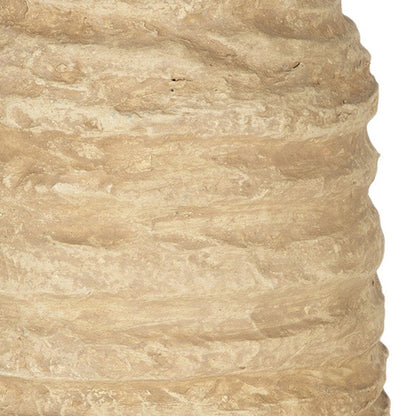 18" Beige Paper Mache Table Vase HomeRoots
