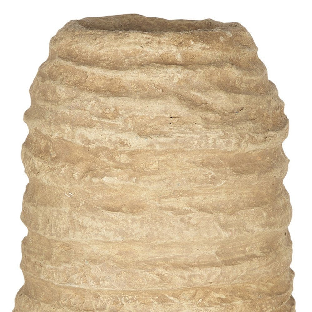 18" Beige Paper Mache Table Vase — view 3