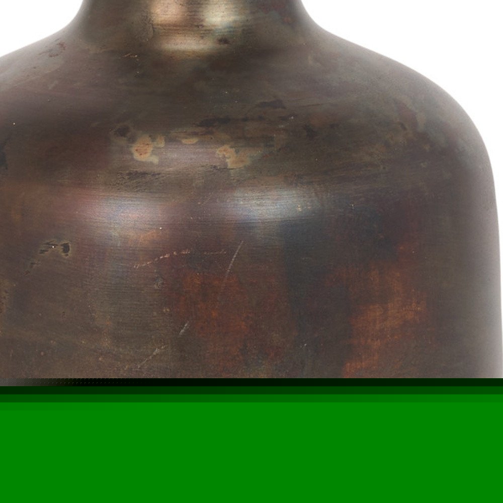 9" Antiqued Gold Metal Cylinder Table Vase HomeRoots