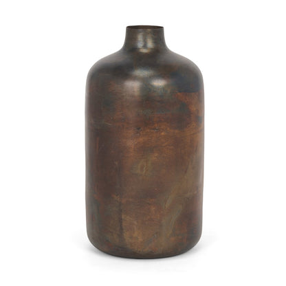 12" Gold Cylinder Metal Table Vase HomeRoots
