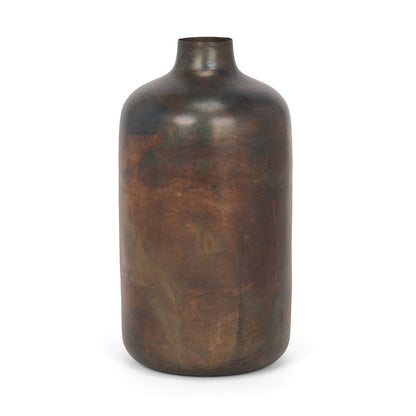 12" Gold Cylinder Metal Table Vase HomeRoots
