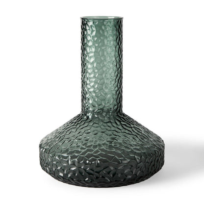 12" Green Faceted Glass Table Vase HomeRoots