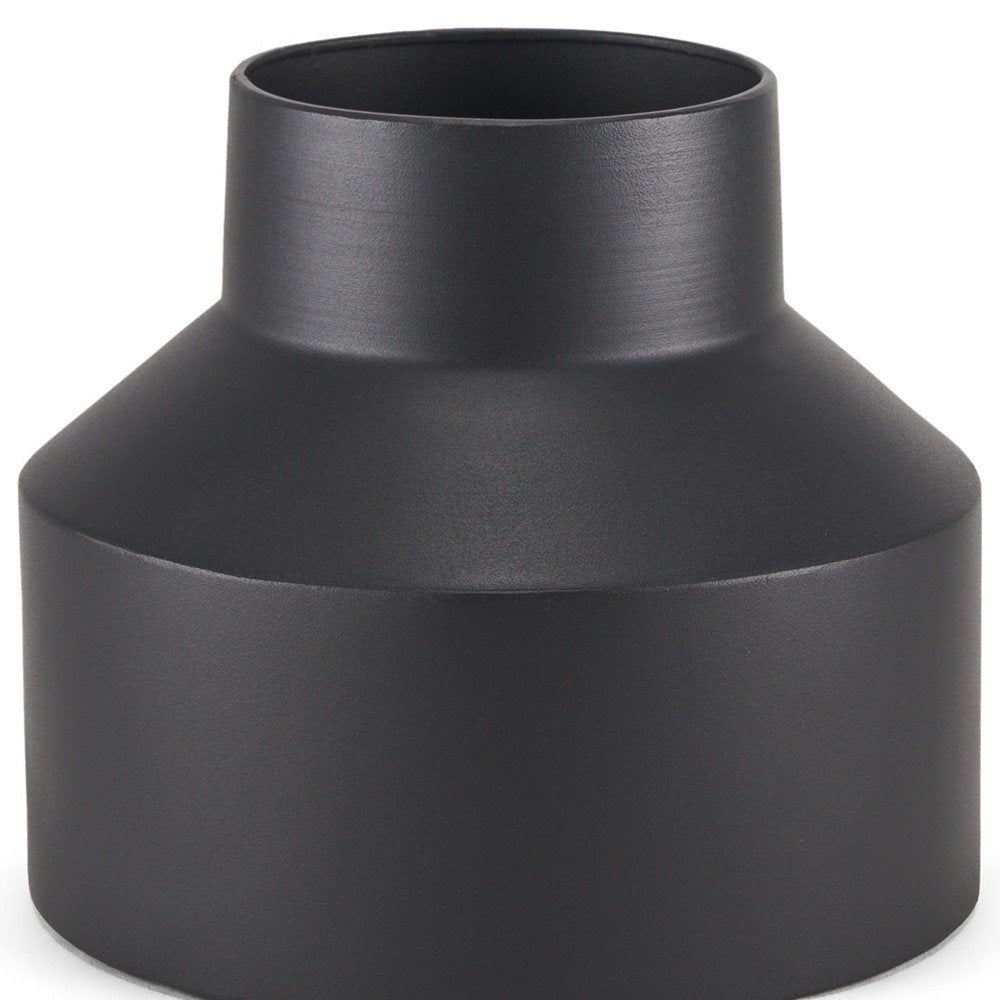 8" Black Tulip Metal Table Vase HomeRoots