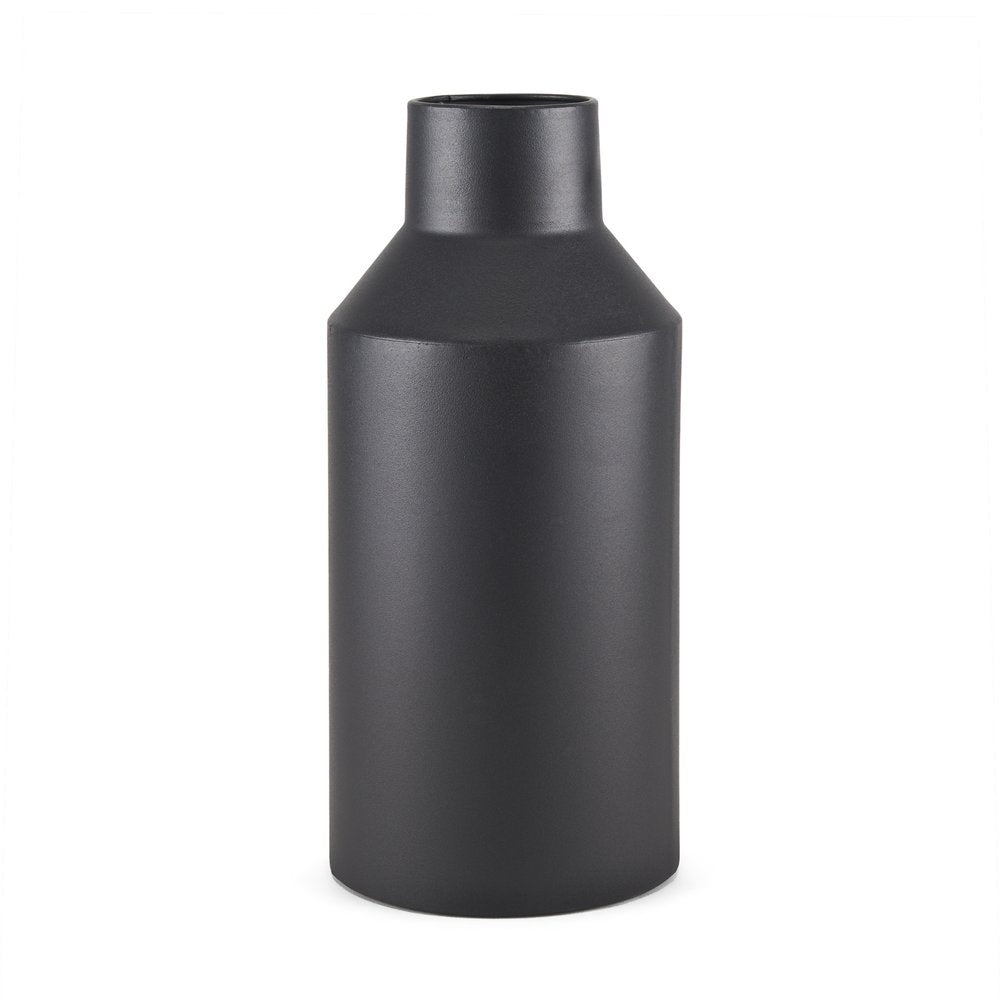 14" Black Metal Table Vase HomeRoots