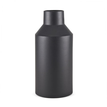 14" Black Metal Table Vase HomeRoots
