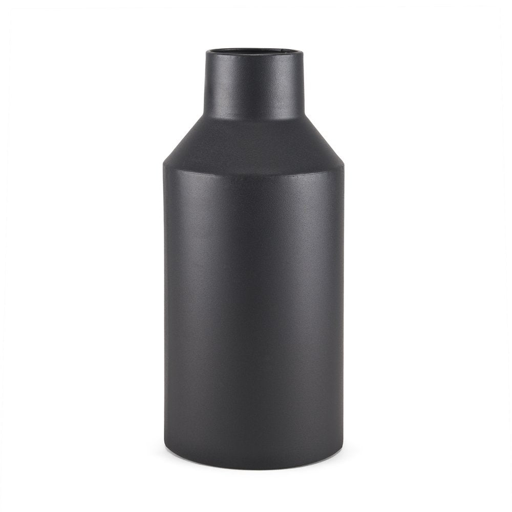 14" Black Metal Table Vase HomeRoots