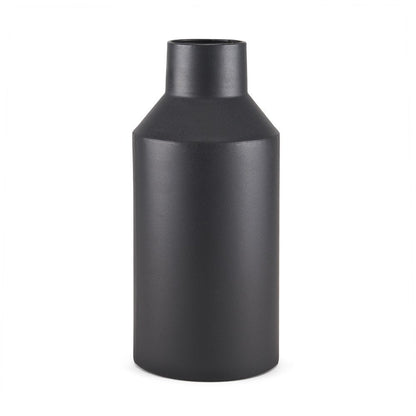 14" Black Metal Table Vase HomeRoots