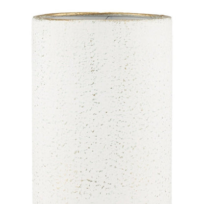 16" Off White And Gold Metal Cylinder Table Vase HomeRoots