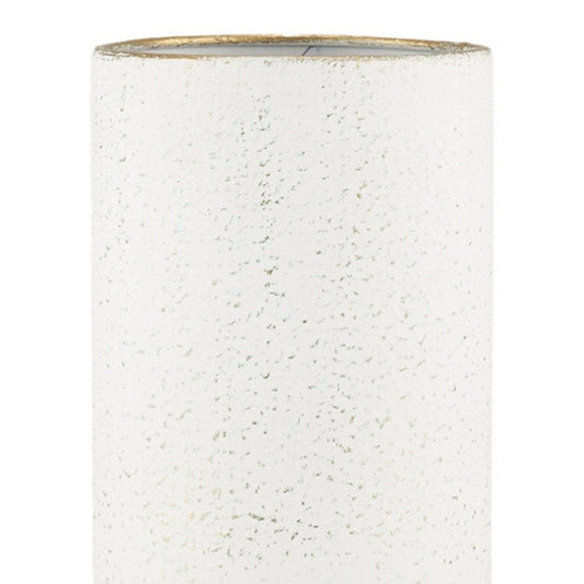 16" Off White And Gold Metal Cylinder Table Vase HomeRoots