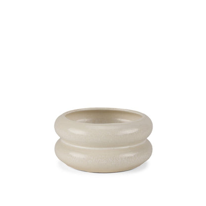 4" Cream Cylinder Ceramic Table Vase HomeRoots