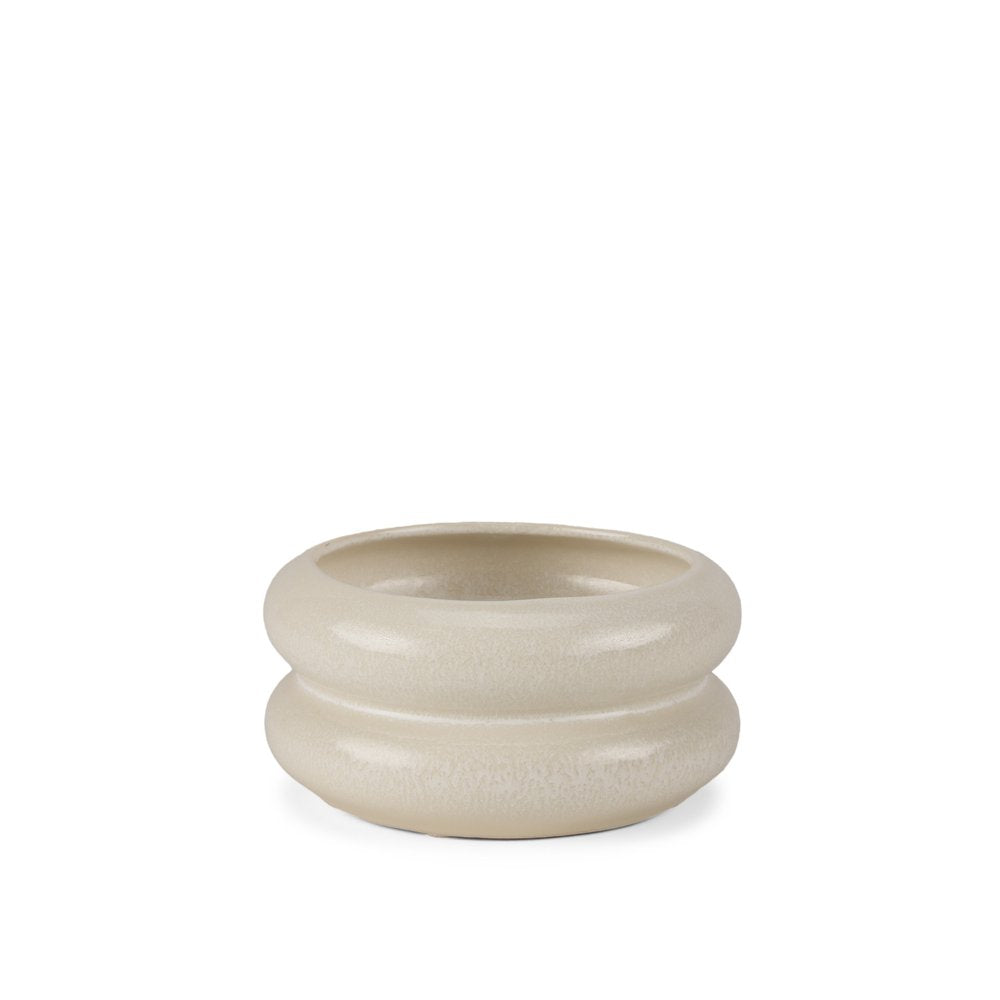 4" Cream Cylinder Ceramic Table Vase HomeRoots