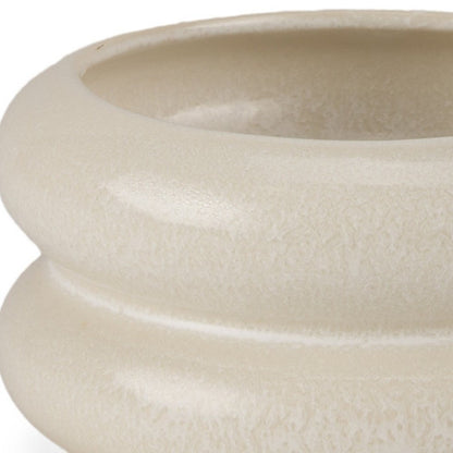 4" Cream Cylinder Ceramic Table Vase HomeRoots