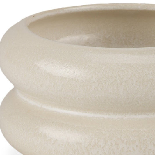4" Cream Cylinder Ceramic Table Vase HomeRoots