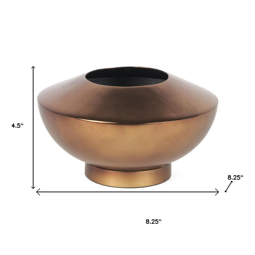5" Antiqued Bronze Metal Table Vase — view 9
