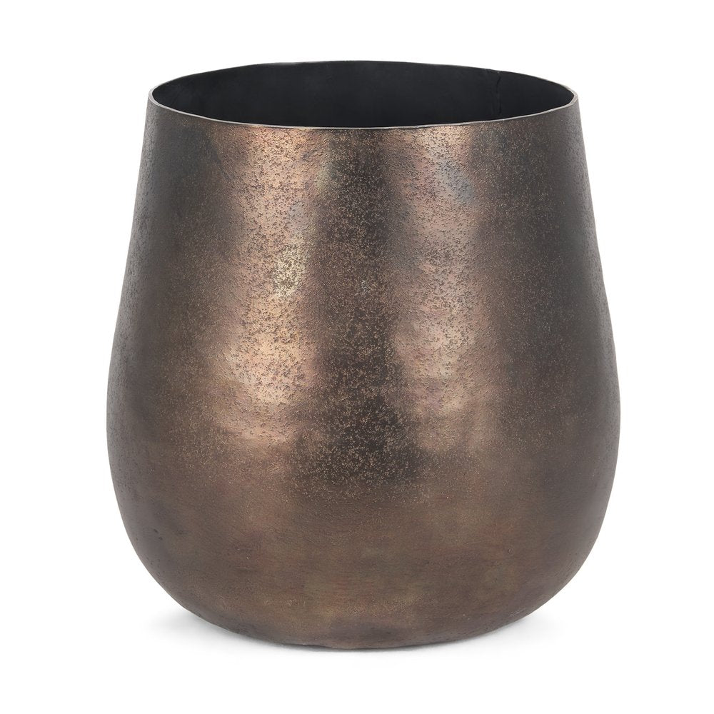 9" Antiqued Brass Aluminum Table Vase — view 3