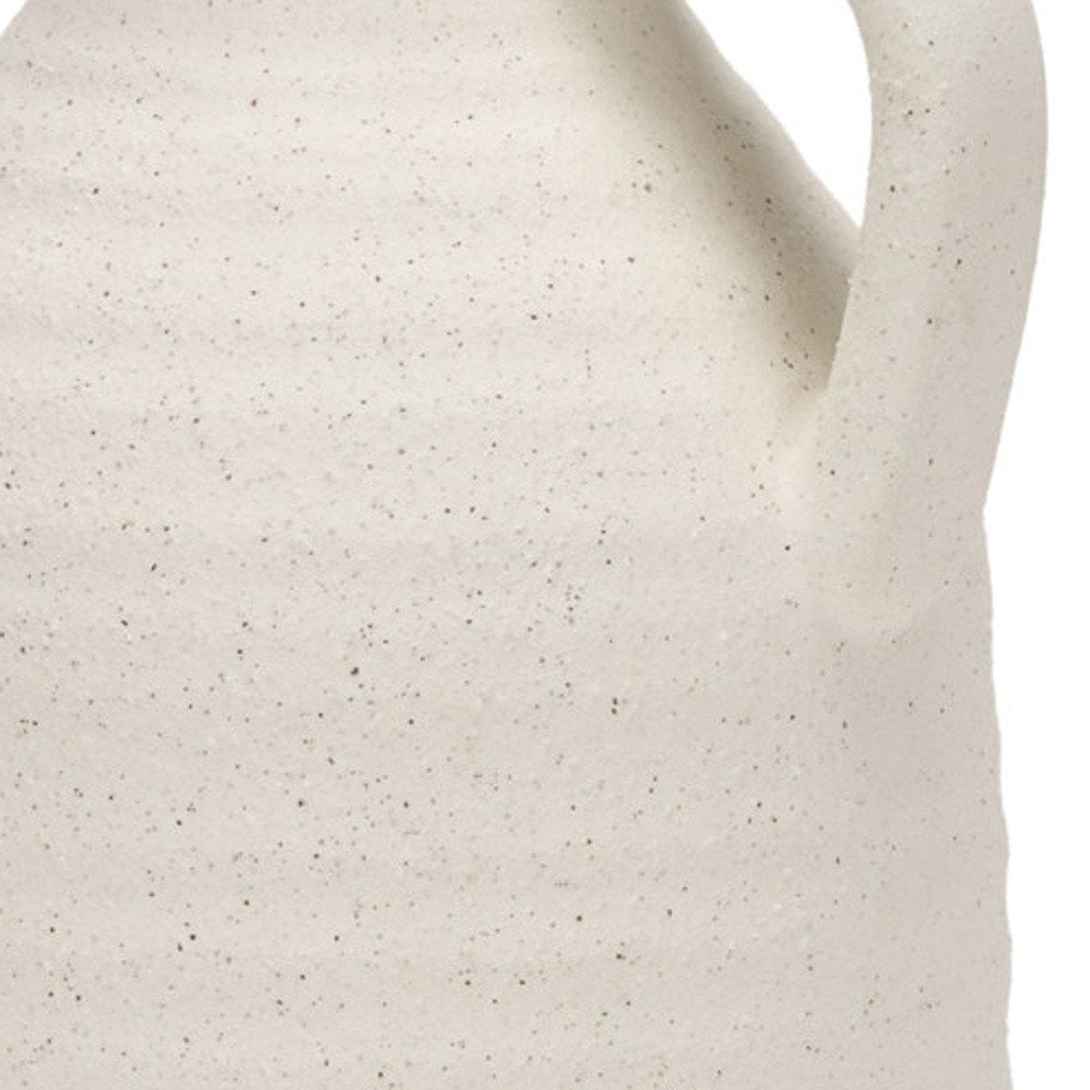 9" Off White Ceramic Jug Table Vase — view 2