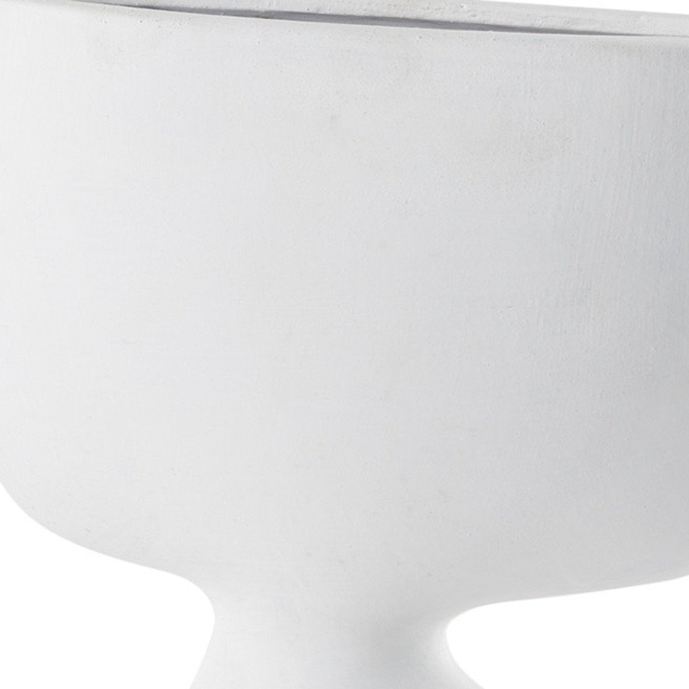 12" White Ceramic Sculptural Table Vase — view 2