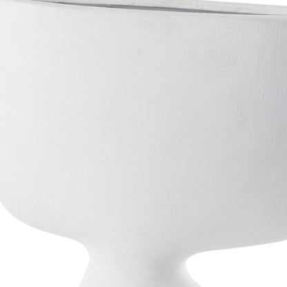 12" White Ceramic Sculptural Table Vase
