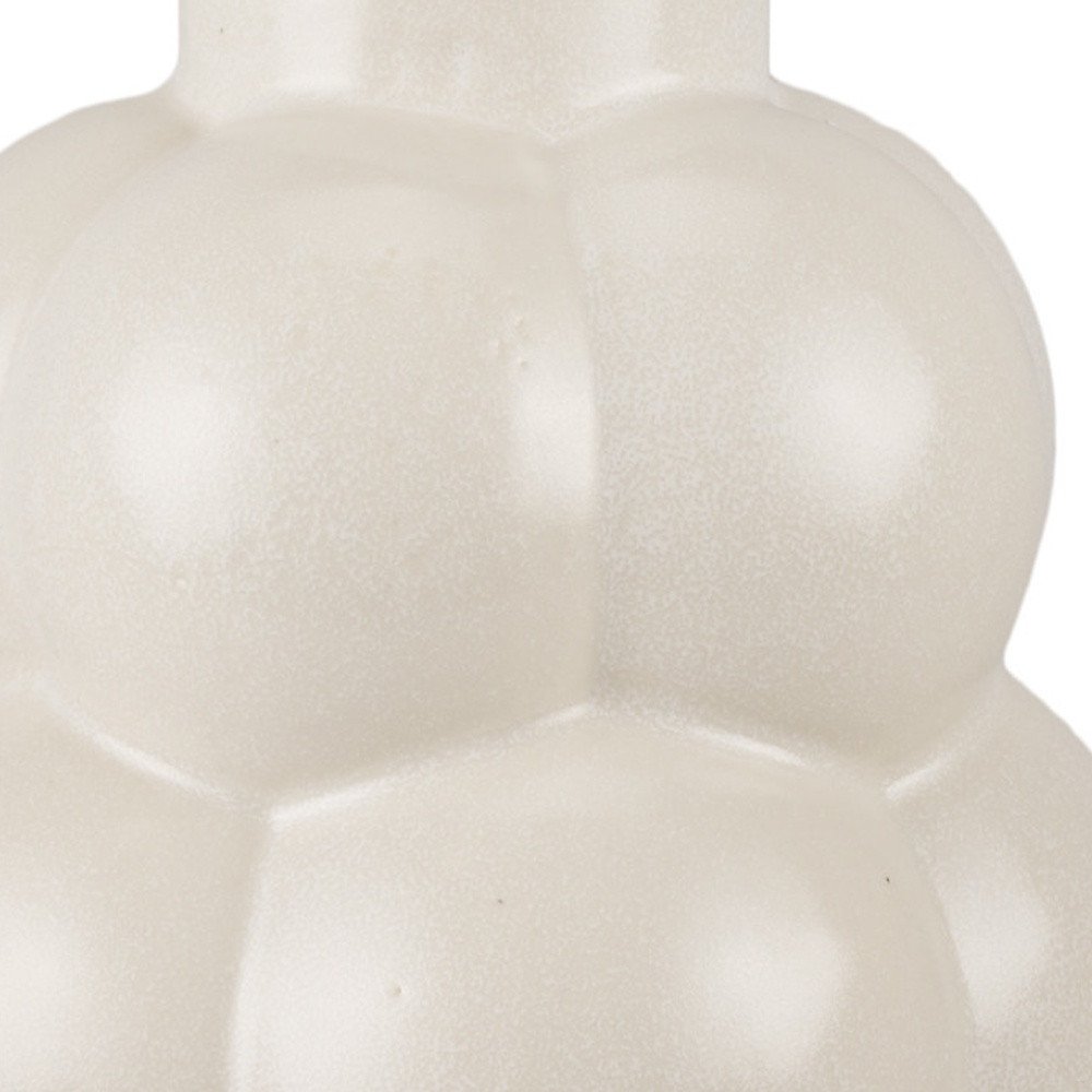 14" Cream Ceramic Modern Abstract Bubbles Table Vase HomeRoots