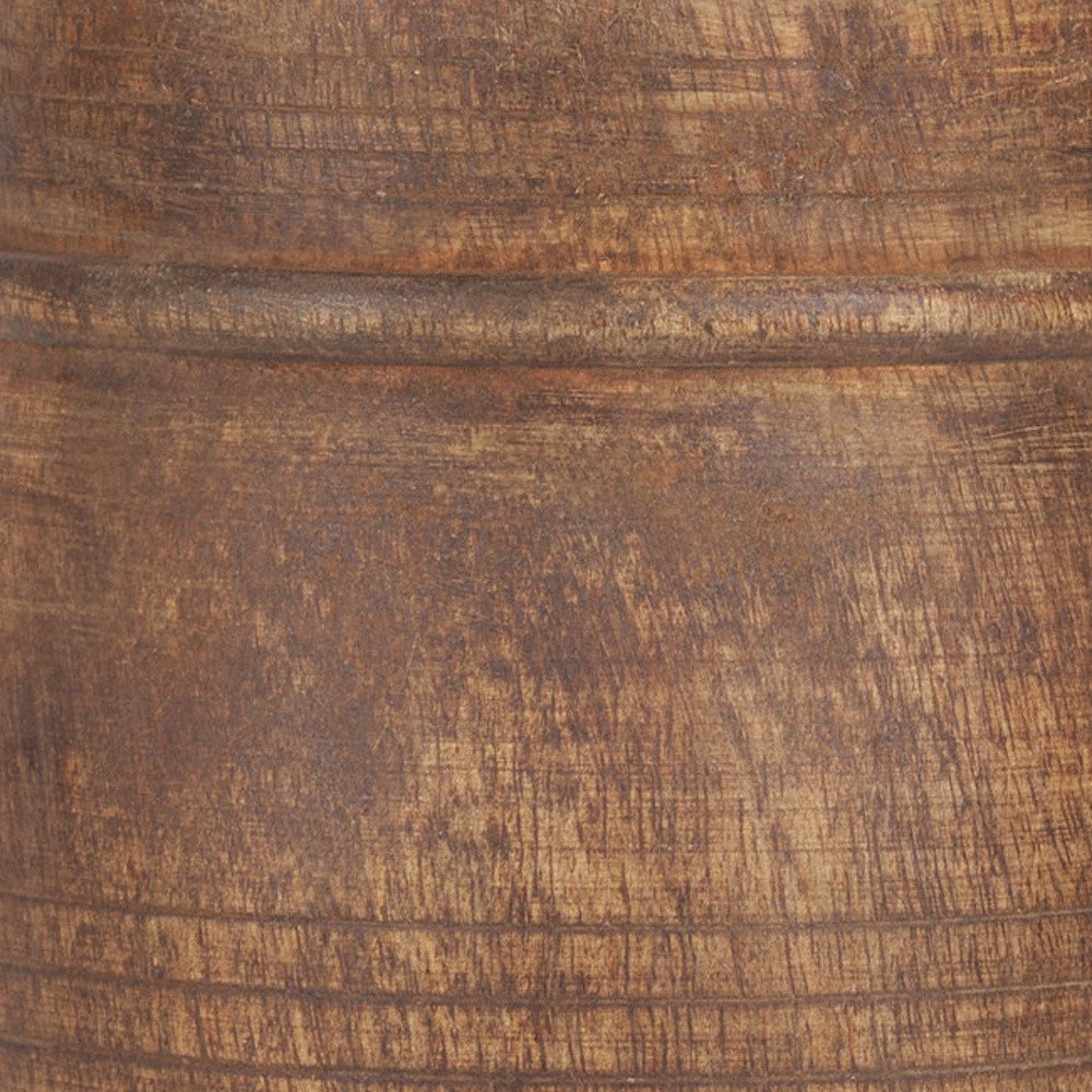11" Brown Reclaimed Wood Cylinder Table Vase HomeRoots