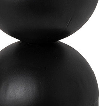 9" Black Metal Tabletop Pillar Candle Holder HomeRoots