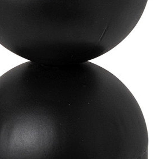 9" Black Metal Tabletop Pillar Candle Holder HomeRoots