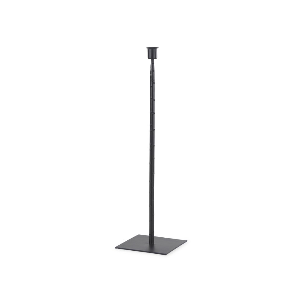 18" Black Metal Tabletop Taper Candlestick HomeRoots