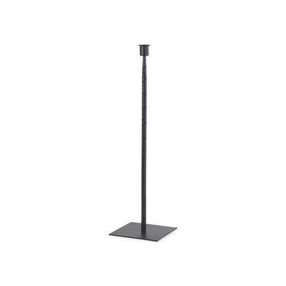 18" Black Metal Tabletop Taper Candlestick HomeRoots