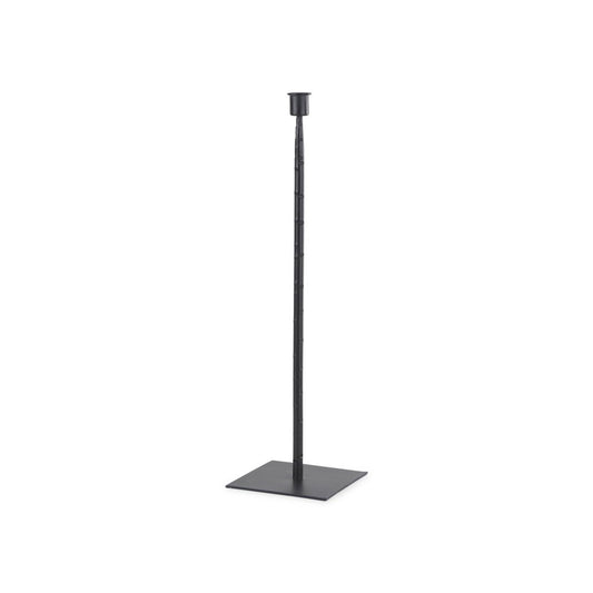 18" Black Metal Tabletop Taper Candlestick HomeRoots