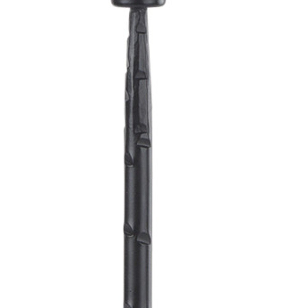18" Black Metal Tabletop Taper Candlestick HomeRoots