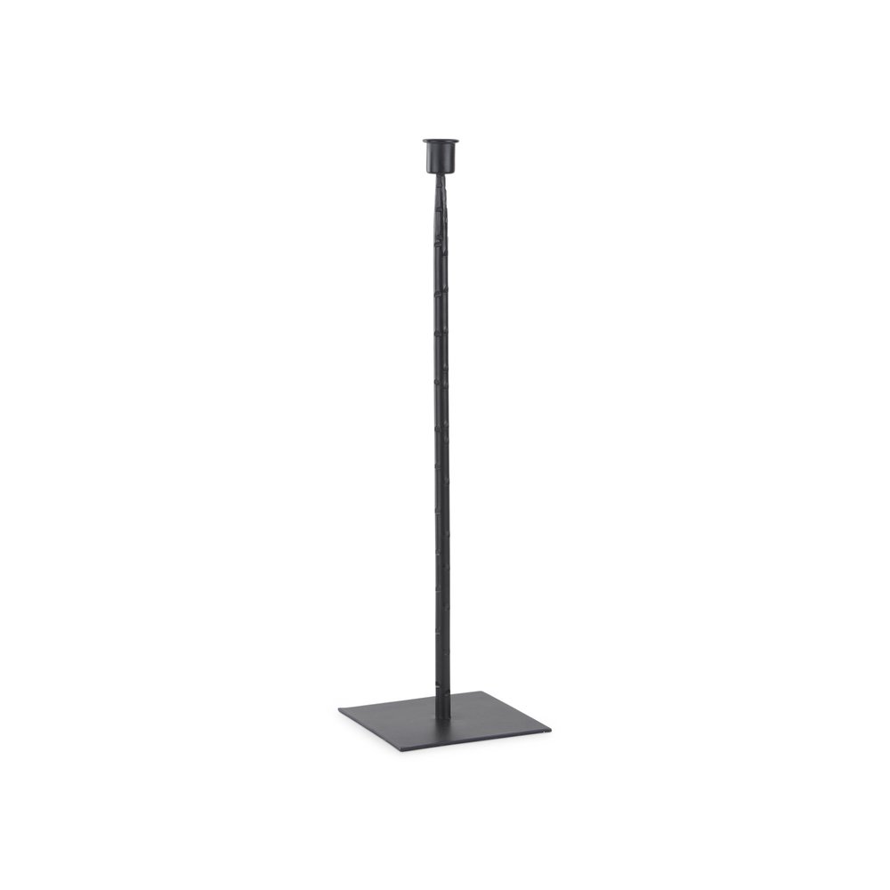 18" Black Metal Tabletop Taper Candlestick HomeRoots