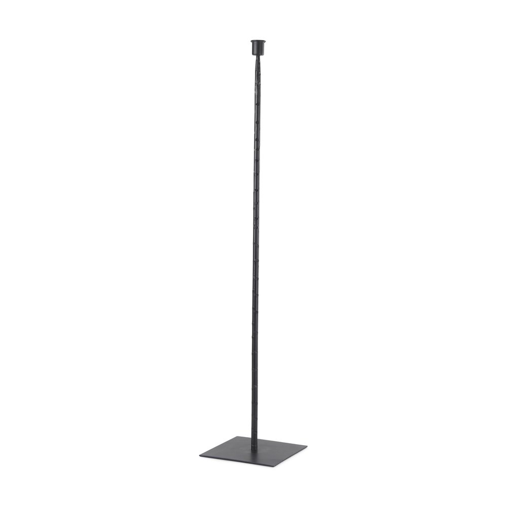 30" Black Abstract Metal Tabletop Taper Candlestick HomeRoots