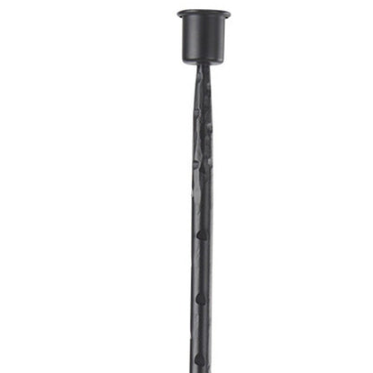 30" Black Abstract Metal Tabletop Taper Candlestick HomeRoots