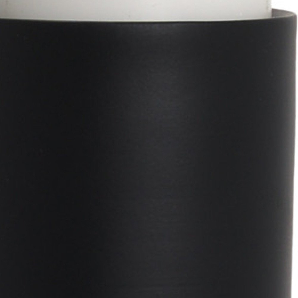 13" Black Metal Tabletop Pillar Candle Holder HomeRoots